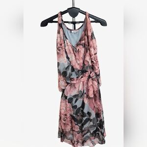 Jennifer Lopez Floral Chiffon Dress w/ Belt | Women’s XL